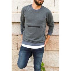 Męska bluza TOBIAS. Szare bluzy bez kaptura męskie Męska bluza TOBIAS, l. W wyprzedaży za 69.00 zł.