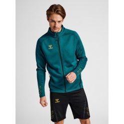 Bluza dresowa zapinana na zamek błyskawiczny Hummel Cima XK. Niebieskie bluzy bez kaptura męskie HUMMEL, s, z dresówki. W wyprzedaży za 232.50 zł.