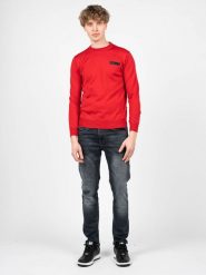 Plein Sport Sweter "Merino" | MPPS90152 | Mężczyzna | Czerwony. Czerwone swetry męskie Plein Sport, m, bez wzorów, z wełny, bez kołnierzyka. W wyprzedaży za 449.00 zł.