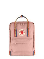Plecak miejski Fjallraven Kanken Rainbow - chalk rose/rainbow. Czerwone plecaki męskie Fjällräven, bez wzorów, z syntetyku. Za 384.99 zł.