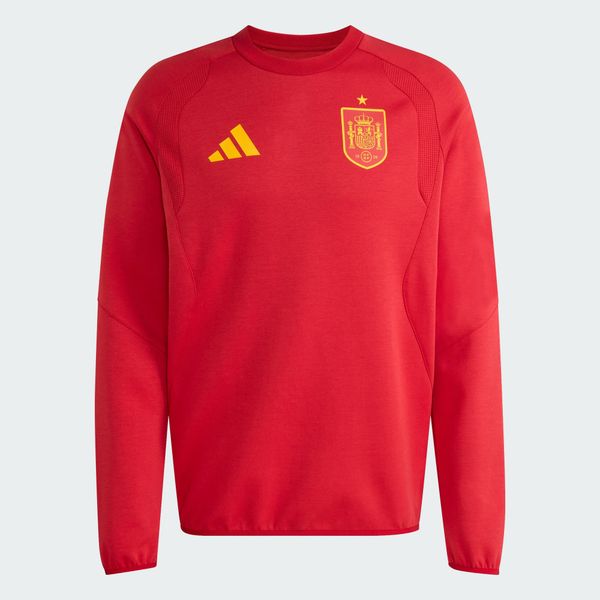 Bluza Hiszpania z okrągłym dekoltem Tiro Travel. Czerwone bluzy bez kaptura męskie Adidas, s, z bawełny. Za 259.00 zł.