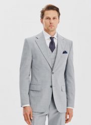 PAKO LORENTE - Gładka szara marynarka garniturowa. Szare marynarki męskie Pako Lorente, bez wzorów, z poliesteru. Za 1,189.99 zł.