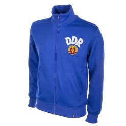 Kurtka/bluza retro piłkarska dla dorosłych - NRD 1970 - Niebieska. Niebieskie kurtki męskie COPA FOOTBALL, m, bez wzorów, retro, bez kaptura. Za 381.47 zł.
