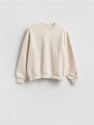 Bluza z haftem - beżowy. Brązowe bluzy bez kaptura damskie Reserved, l, z bawełny. Za 99.99 zł.