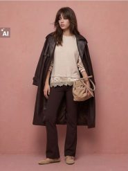 Spodnie cropped flare - brązowy. Brązowe spodnie materiałowe damskie Sinsay, bez wzorów. Za 39.99 zł.