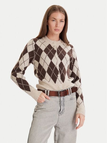 Vero Moda Kardigan Halo 10342792 Brązowy Regular Fit. Brązowe kardigany damskie Vero Moda, s, bez wzorów, z syntetyku. Za 159.99 zł.