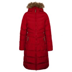 Ocieplana Kurtka Damska Audrey. Czerwone kurtki damskie Trespass, xl, bez wzorów, z futra, z kapturem. Za 399.99 zł.