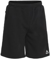 Spodenki piłkarskie bawełniane Select Torino Sweat czarne. Czarne szorty męskie Select, z bawełny, bez kołnierzyka. Za 95.99 zł.
