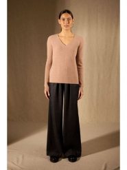 Perfect Cashmere Kaszmirowy sweter "Saphira" w kolorze beżowym rozmiar: L. Brązowe swetry klasyczne damskie Perfect Cashmere, l, z kaszmiru, bez kołnierzyka. Za 565.99 zł.