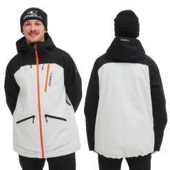 Kurtka zimowa na narty i snowborad męska O'neill Discorder 20K. Białe kurtki męskie O'neill, m, bez wzorów, bez kaptura, narciarskie. Za 449.00 zł.