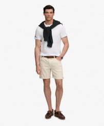 Superdry Vintage Straight Shorts denim 100% bawełna organiczna. Białe szorty męskie Superdry., bez wzorów, z bawełny, klasyczne. Za 301.95 zł.
