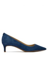 MICHAEL Michael Kors Czółenka Alina Flex Kitten 40R3ALMP1S Granatowy. Niebieskie czółenka damskie MICHAEL Michael Kors, bez wzorów, ze skóry, bez obcasa. Za 549.99 zł.