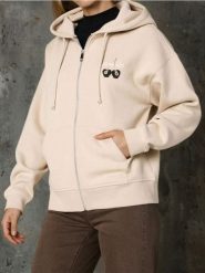 Rozpinana bluza z kapturem - beżowy. Brązowe bluzy z kapturem damskie Sinsay, l. Za 49.99 zł.