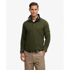 Koszulka polo z długim rękawem Superdry Cotton Classics Jersey Henley. Niebieskie koszulki męskie z długim rękawem Superdry., m, bez wzorów, z jersey, bez ramiączek. Za 333.20 zł.