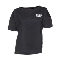 Damska koszulka w stylu crop top Snap Climbing. Czarne t-shirty damskie SNAP CLIMBING, l, bez wzorów, z bawełny, bez kołnierzyka. Za 248.50 zł.