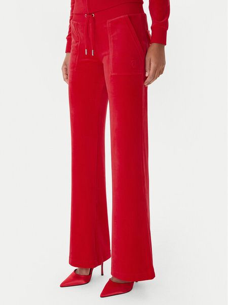 Juicy Couture Spodnie dresowe Layla JCSEBJ001 Czerwony Flared Leg. Czerwone spodnie dresowe damskie Juicy Couture, xs, bez wzorów, z dresówki. Za 349.99 zł.