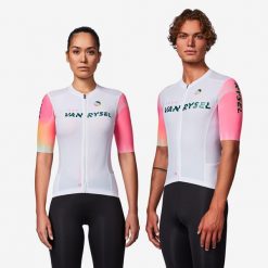 Koszulka rowerowa szosowa Van Rysel RCR-R 2 Team. Białe t-shirty sportowe męskie VAN RYSEL, m, z elastanu, bez ramiączek, rowerowe. Za 269.99 zł.