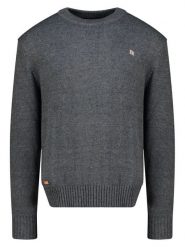 Geographical Norway Sweter "Flinder" w kolorze szarym rozmiar: XL. Szare swetry męskie Geographical Norway, xl, bez wzorów, z bawełny, bez kołnierzyka. Za 113.90 zł.