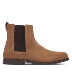 Sztyblety Calvin Klein. Brązowe sztyblety męskie CALVIN KLEIN, bez zapięcia. Za 649.99 zł.