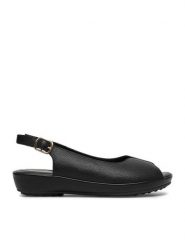 Go Soft Sandały CEO-R25SS02354 Czarny. Czarne sandały damskie GO SOFT, bez wzorów, ze skóry, bez obcasa, na płaskiej podeszwie. Za 119.99 zł.