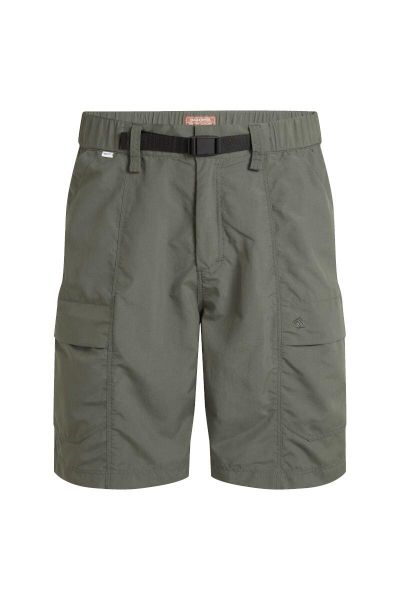 Spodenki trekkingowe męskie Kadin Cargo Short. Zielone szorty męskie CRAGHOPPERS, z nylonu, bez kołnierzyka. Za 349.99 zł.