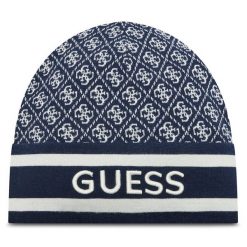 Czapka Guess. Niebieskie czapki zimowe damskie Guess. Za 179.99 zł.