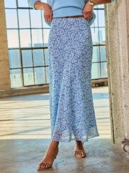 Milan Kiss Spódnica w kolorze błękitnym rozmiar: L. Niebieskie spódniczki damskie Milan Kiss, l, bez wzorów, maxi, proste. Za 126.99 zł.