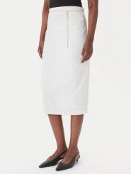 HUGO Spódnica ołówkowa Ratsa 50558168 Écru Slim Fit. Spódniczki damskie Hugo, bez wzorów, z syntetyku, ołówkowe. Za 759.99 zł.