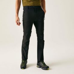 Męskie spodnie Highton Zip Off. Szare szorty męskie Regatta, bez wzorów, z materiału. Za 106.85 zł.