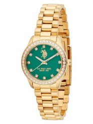 U.S. Polo Assn. Zegarek kwarcowy w kolorze złoto-zielonym rozmiar: onesize. Zielone, analogowe zegarki damskie U.S. Polo Assn., ze stali. Za 434.99 zł.