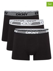 DKNY Bokserki (3 pary) w kolorze czarnym rozmiar: S. Czarne bokserki męskie DKNY, bez wzorów. Za 94.38 zł.