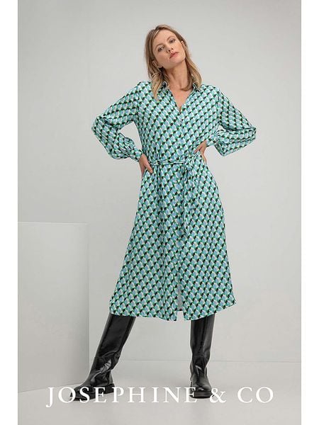 Josephine & Co Sukienka "Suzette" w kolorze zielonym rozmiar: 38. Zielone sukienki damskie Josephine & Co, bez wzorów, z tkaniny, bez kołnierzyka, bez ramiączek, midi. Za 310.38 zł.