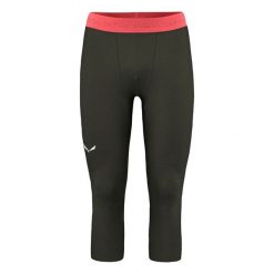 Legginsy sportowe męskie Salewa CRISTALLO WARM 3/4 00-00000282095280. Zielone spodnie sportowe męskie Salewa, z materiału. Za 375.32 zł.