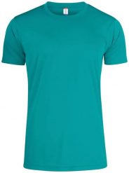 Clique Basic Active-T męski T-shirt z 100% poliestru. Niebieskie t-shirty męskie CLIQUE, m, bez wzorów, z dzianiny, bez kołnierzyka. Za 86.62 zł.