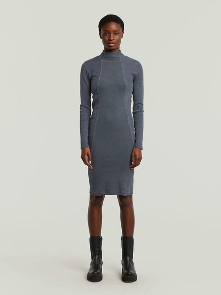 G-Star Sukienka w kolorze antracytowym rozmiar: XXL. Czarne sukienki damskie G-Star, xxl, bez wzorów, retro, bez kołnierzyka, bez ramiączek, midi. Za 175.26 zł.
