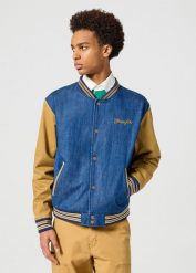 WRANGLER MĘSKA KURTKA VARSITY JACKET DIJON 112357209 W4C4008619. Kurtki męskie Wrangler, m, bez wzorów, bez kaptura. Za 339.99 zł.