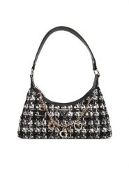 Guess Torebka Everlee HWTB86 79180 Czarny. Czarne torebki klasyczne damskie Guess, z aplikacjami, z materiału, bez dodatków. Za 639.99 zł.