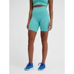 Damskie wysokie legginsy bezszwowe Hummel Alive. Niebieskie legginsy damskie HUMMEL, bez wzorów, z materiału. Za 147.00 zł.