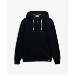 Rozpinana bluza z kapturem z monogramem Superdry. Niebieskie bluzy z kapturem męskie Superdry., m. Za 390.55 zł.