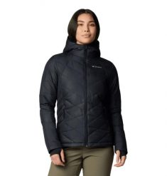 Damska kurtka Columbia Heavenly Hooded Jacket 1738151012. Czarne kurtki przeciwdeszczowe damskie Columbia, xs, z kapturem, omni-heat (columbia). Za 549.00 zł.