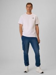 4F Spodnie casual cargo męskie - denim S. Spodnie materiałowe męskie 4f, bez wzorów, z denimu, casualowe. Za 199.99 zł.