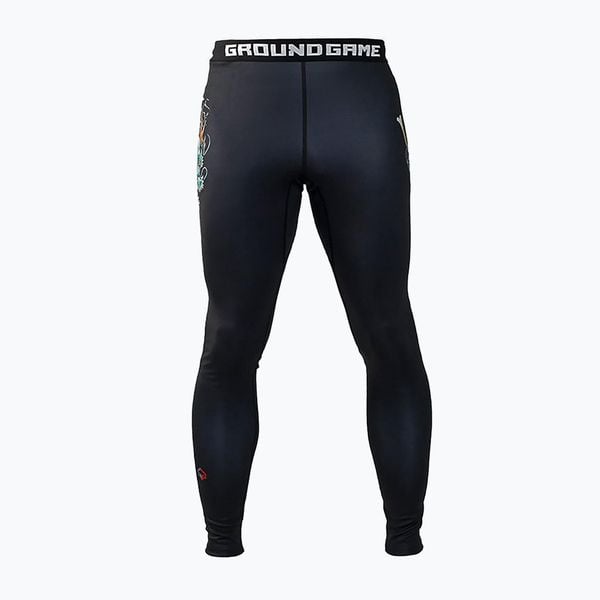 Legginsy treningowe męskie Ground Game Bushido 3.0. Czarne bielizna termoaktywna męska GROUND GAME, m, bez wzorów. Za 149.99 zł.