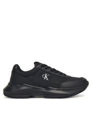 Calvin Klein Sneakersy Low Cut Lace Up Sneaker V3A9-83105-1695 D Czarny. Czarne buty sportowe dziewczęce CALVIN KLEIN, bez wzorów, z materiału, bez zapięcia. Za 389.99 zł.