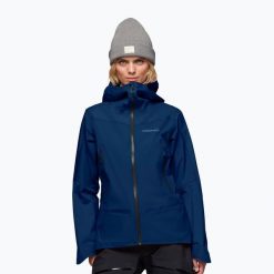 Kurtka przeciwdeszczowa damska NORRONA Falketind Gore-Tex. Niebieskie kurtki damskie NORRONA, m, bez wzorów, z gore-texu, bez kaptura. Za 2,479.00 zł.