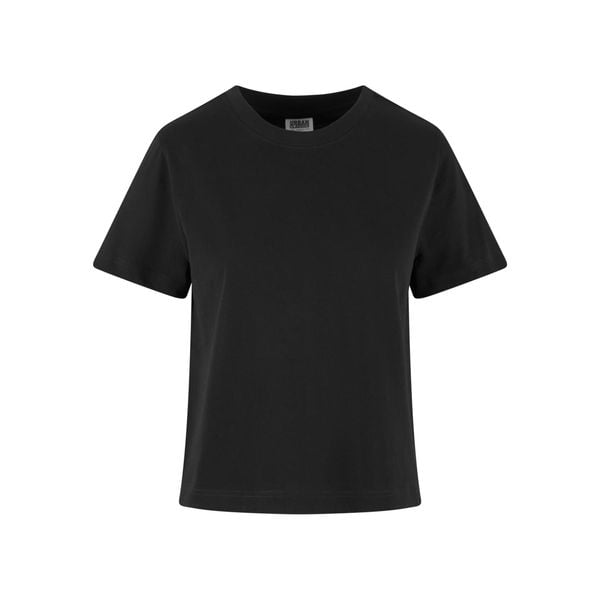 Koszulka damska Urban Classics Organic Boxy. Czarne bluzki sportowe damskie Urban Classics, z bawełny, bez kołnierzyka, bez ramiączek. Za 142.00 zł.