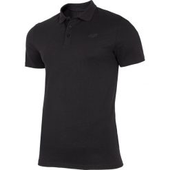Koszulka polo męska TSM307 - głęboka czerń. Koszulki polo męskie 4f, m, bez wzorów, z bawełny, bez ramiączek. Za 69.99 zł.