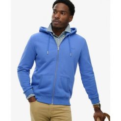 Bluza z kapturem i zamkiem błyskawicznym Superdry Essential. Niebieskie bluzy z kapturem męskie Superdry., xl, z dresówki. Za 340.65 zł.