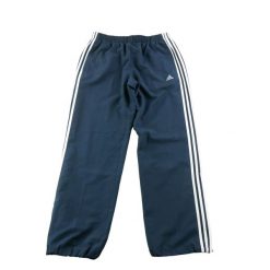 Second life - Spodnie dresowe męskie Adidas Performance Essentials - Jak nowy. Niebieskie spodnie sportowe męskie Adidas, z dresówki. Za 106.46 zł.