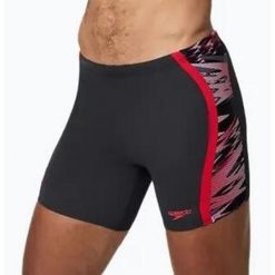 Spodenki kąpielowe Speedo Hyperboom Splice - Mid jammers. Czarne kąpielówki męskie Speedo, m, bez wzorów, do pływania. Za 199.99 zł.