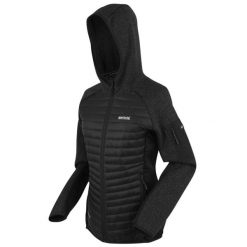 Kurtka hybrydowa damska Regatta Newhill Hybrid. Czarne kurtki damskie Regatta, bez wzorów, bez kaptura. Za 129.99 zł.